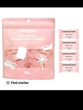 Diva Pink Disposable Compressed Towels - 30 Pack